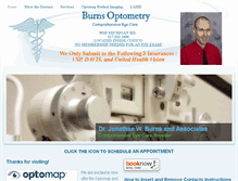 Tablet Screenshot of burnsoptometry.com